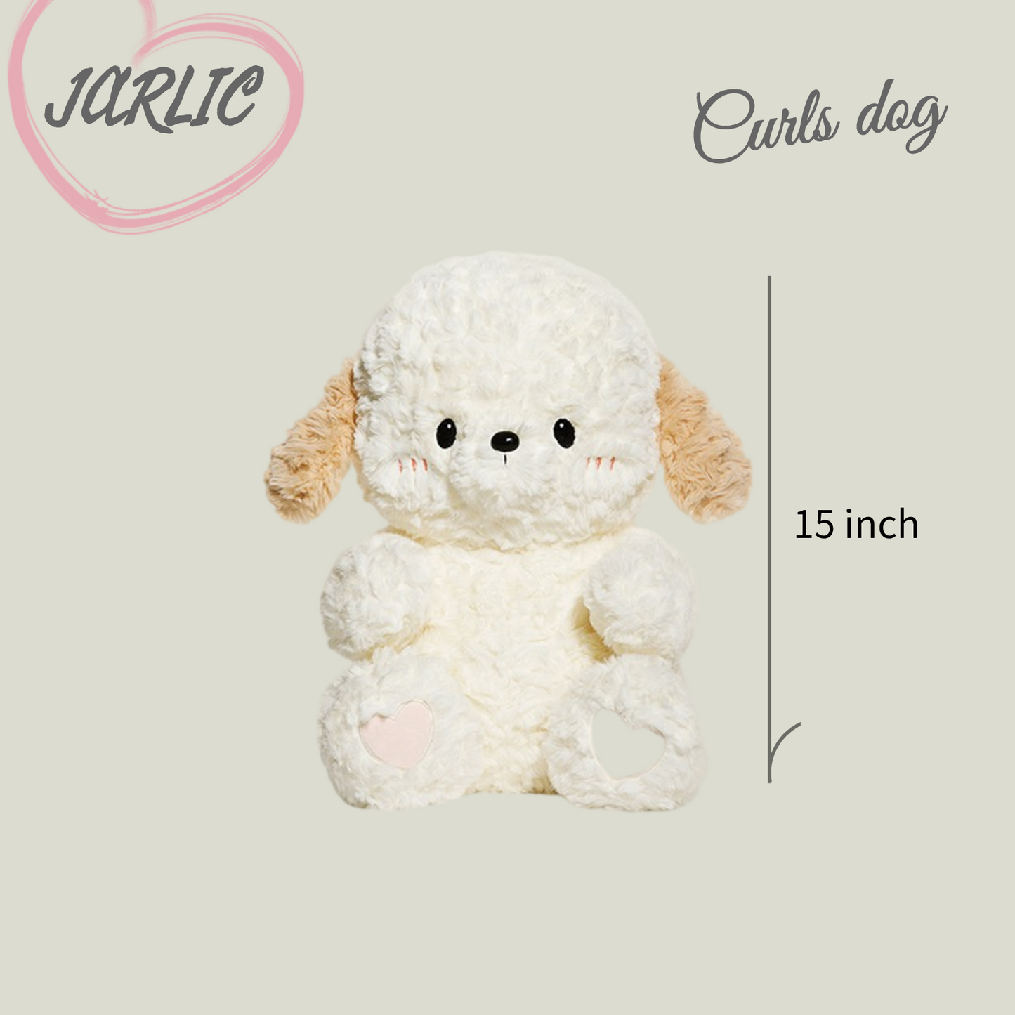 JARLIC Adorable Animal Plush Toys Collection - 15 inch Soft and Cuddly Dog, Fox, Rabbit, Panda, Bear, Charming Decor, Fully Stuffed for Ultimate Comfort