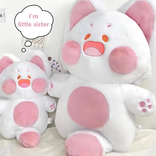 JARLIC Dudu Cat Cute Kitten Multicolor Plush Stuffed Animal  35inch/15 inch Pet Soft Plush Pillow 