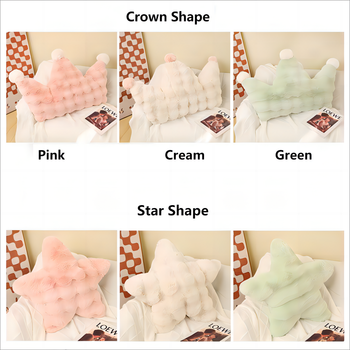 Soft Fluffy Plush Throw Pillows, Cute Decorative Pillow, Cozy Warm Relieves Back Pillow Cushion